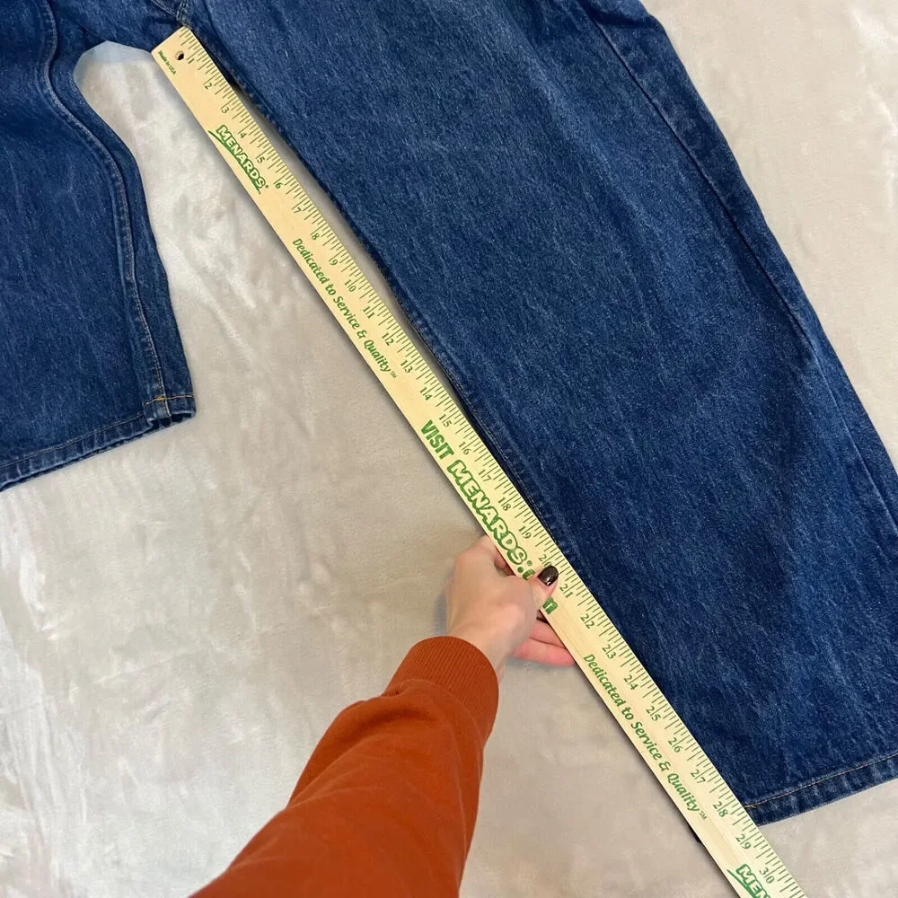 VTG Levis Jeans Mens 42x32 Dark Wash 20505 0217 USA Talon Zipper 80s‎ Orange Tab